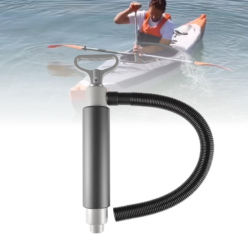 Manual Bilge Pump with Hose - Handheld Water Pump for Kayaks, Canoes & Boats, Emergency Dewatering Tool, 1 Pc