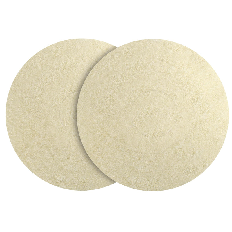 12" Polish Orbiter Pad 437.051 (2-Pack, White) fit for Oreck 550MC Orbiter Floor Machine .Fit Tile, Concrete, Vinyl Floors – Polishing 2