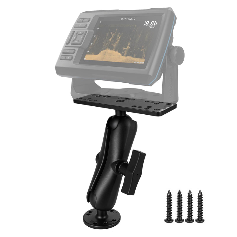 Fish Finder Mount with C Size 1.5" Ball,5.9" Aluminum Arm Marine Electronics/Depth Finder Mount,High Salt Water Resistant,Compatible with Garmin, Lowrance,and More Medium