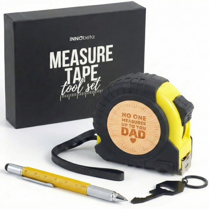 INNObeta Dad Gifts Tool Set, 16-Foot Easy Read Retractable Tape Measure with Fractions for Birthday, Christmas