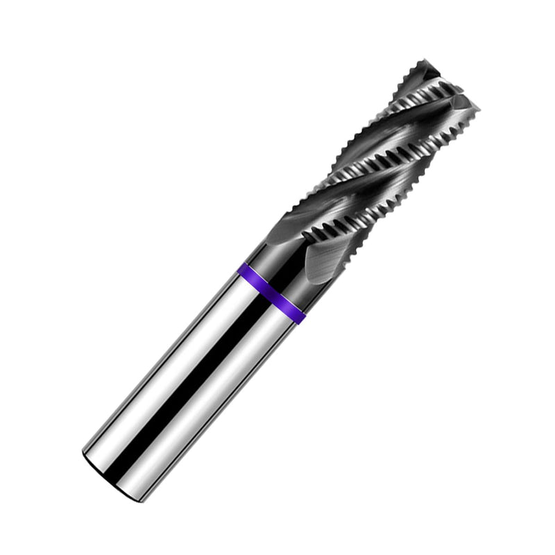 Carbide Roughing End Mill 1/2" 4 Flute, Heavy Duty Square Nose Milling Cutter for Steel, Aluminum & Hardened Metals - Professional & DIY Use (1-Piece) 1/2-3 4T