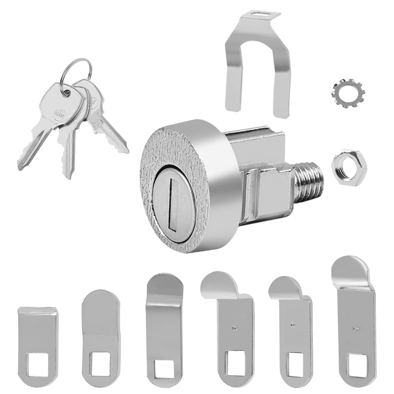 NBPLUS Mailbox Lock for L-1172C, USPS Mail Box Latch Tool Box Lock, C9100 Letterbox Lock with 3 Keys and C7120 Cam Replacement Accessories, Nickel Finish 1 Pack