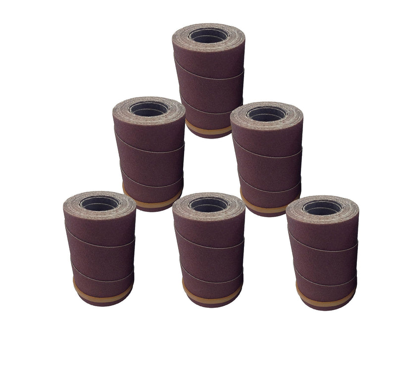 Ready-to-Wrap Sandpaper Rolls | 150 Grit | Pack of 6 | for Jet & Performax 1632 Plus & Ryobi WDS1600 Drum Sanders by Monarch Industrial