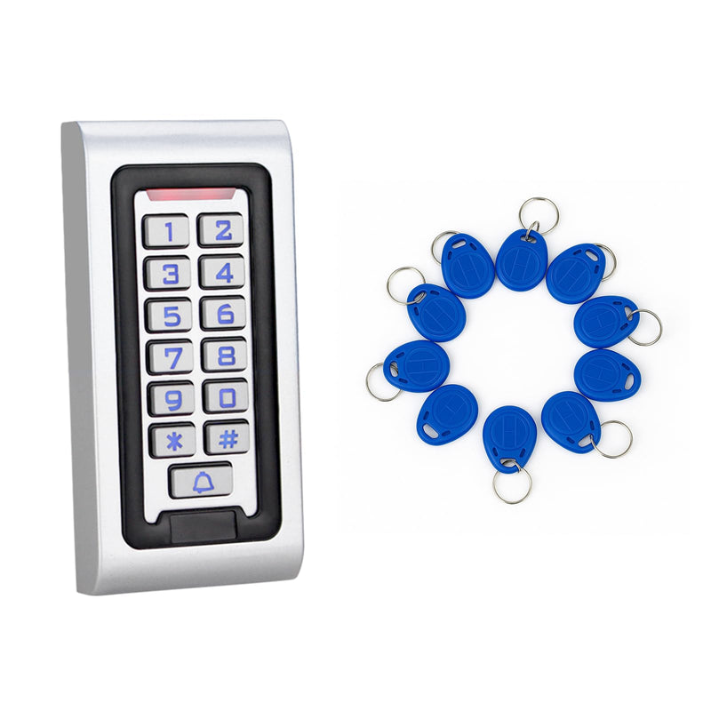Keyboard Door Opener Access Control Waterproof RFID Keychain Smart Door Opener Backlit Keyboard Access Control Keyboard Suitable for Office Villa Apartment Home Doo r