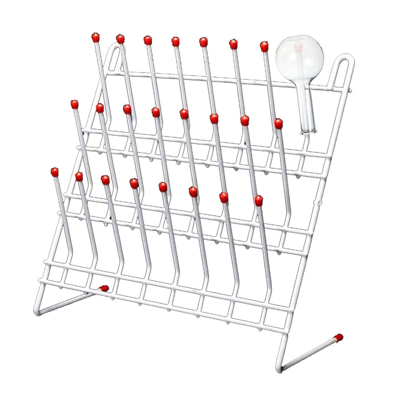 Lab Drying Rack 55 Pegs Lab Glassware Rack Steel Wire Glassware Drying Rack Free-Standing Tube Drying Draining Rack for School Laboratory Utensils (24 pegs) 24 pegs