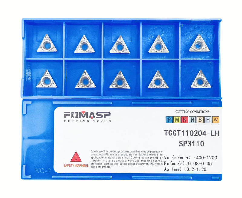 Carbide Inserts for Aluminum TCGT21.51 / TCGT110204-LH for Turning Cutting Tools,10Pcs.