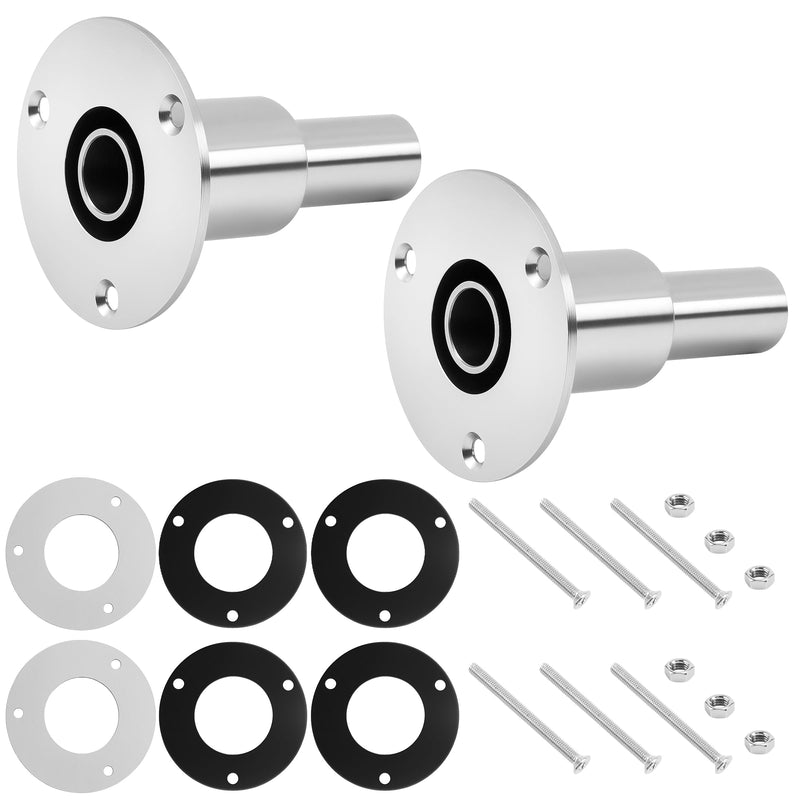 Thru Hull Exhaust for Boats - 2 Pack 316 Stainless Steel Diesel Heater Exhaust Pipe Thru Wall with Heat Insulation for Damage Prevention, Easy to Install, Suitable for 24mm Pipe, for Boat, RV, Garage
