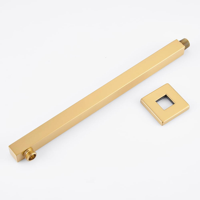 Gabrylly Brushed Gold 16" square shower arm-NB