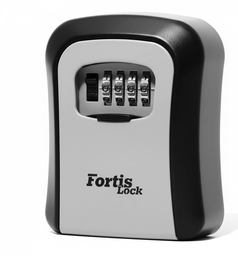 Lock Box for Keys with Code, Wall Mount Key Lock Box Combination, 4-Digit Resettable, Weather-Resistant Outdoor Lockbox for Keys, Large Capacity Key Safe