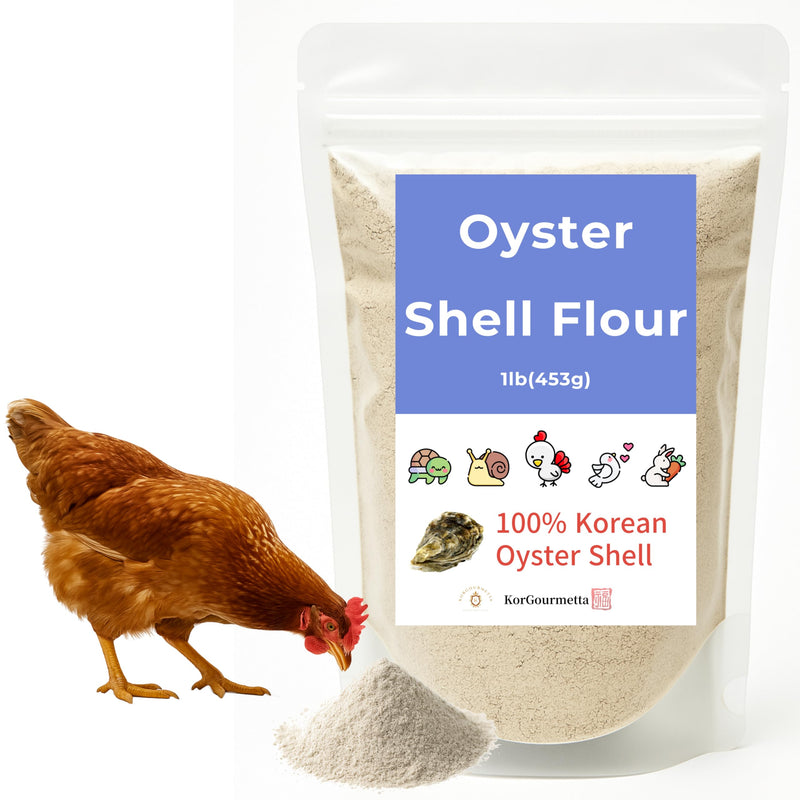 | Oyster Shell Flour 1lb – Finely Ground Calcium Material for Chickens, Ducks, Birds, Reptiles, Amphibians, and More – Crushed Oyster Shell Alternative | 굴껍질가루 (1lb) 1 Pound (Pack of 1)