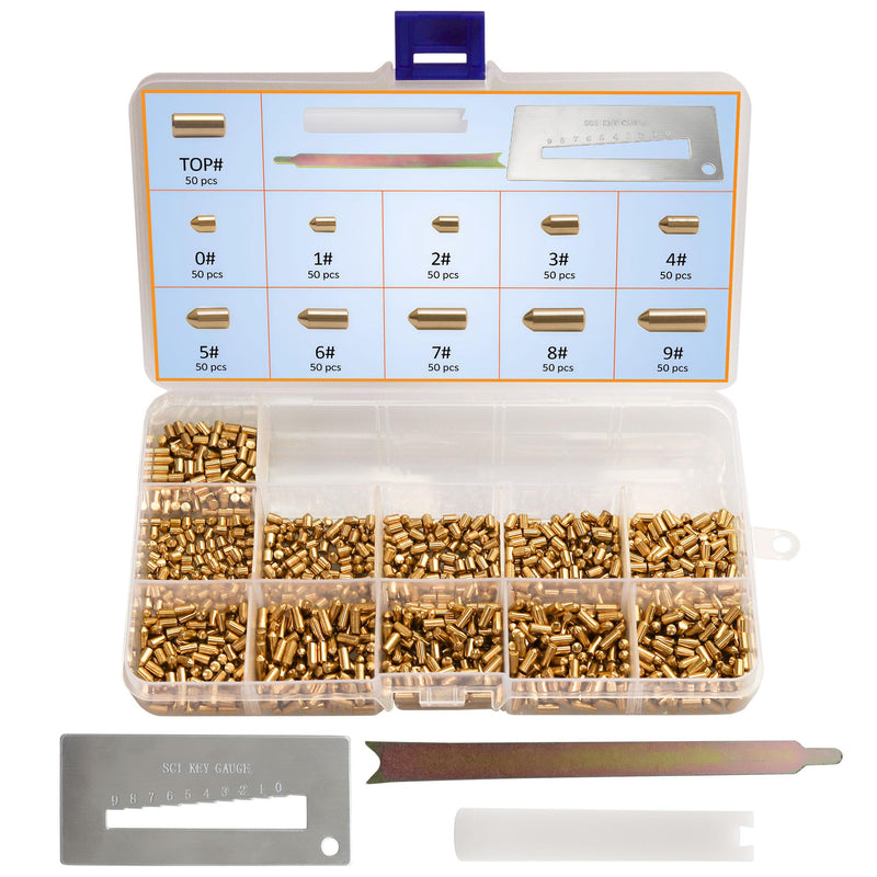 SC1/SC4 Keyway Re-Key Kit Compatible with Schlage Rekeying Kit for Home Security, Patio Door Lock Pinning Kit with Bottom Pins (0-9, 50 Each) DIY Rekey Kit