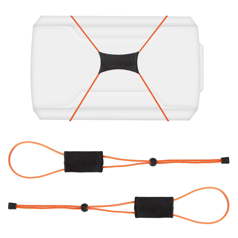 2pcs Fishing Graph Cover Straps Compatible with Humminbird & Lowrance, Adjustable Fish Finder Cover Bungee with Adjustable Buckle and Stretchable Accessories Cord Fit up to 18in Screens (Orange)