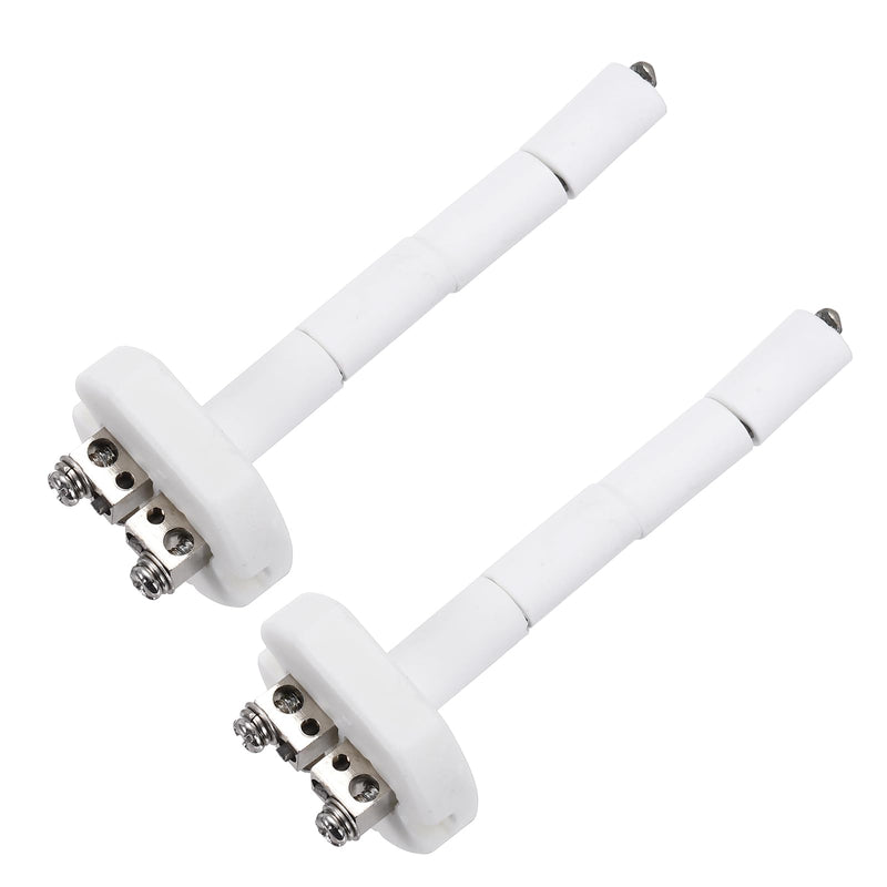 MECCANIXITY 2Pcs 4" K Type Ceramic Kiln Furnace Probe Thermocouple Sensor for Muffle Furnace Oven, High Temperature 0 to 1100°C 2.5x100mm White