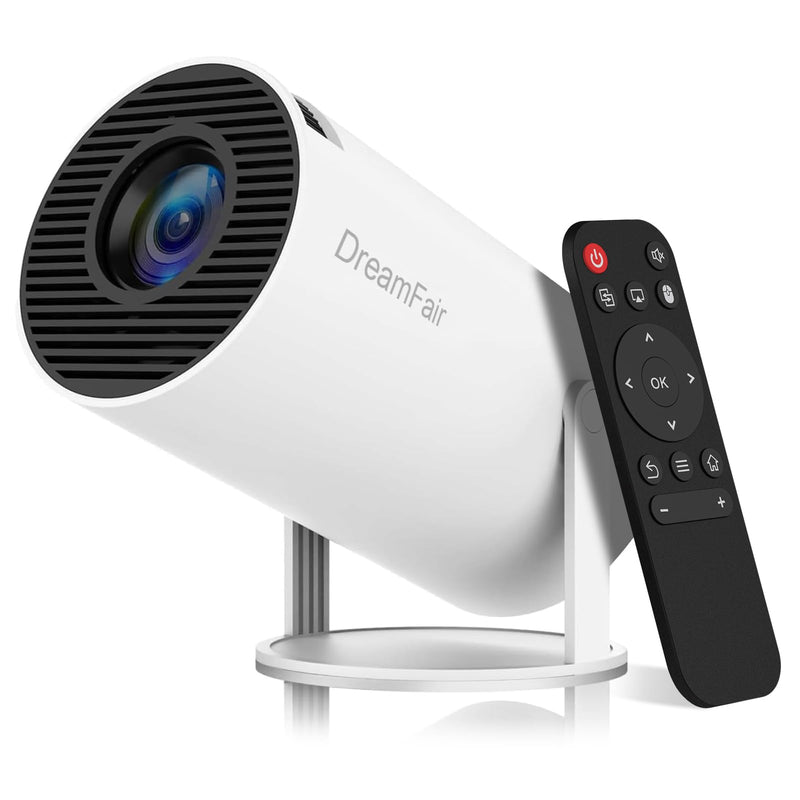 Mini Projector, Support 4K 1080P Portable Projector with Dual Band WIFI6 5G Wireless 5.2 Bluetooth Android 11, 200 ANSI Lumens, 180° Rotatable, Auto Keystone Correction,35"-130" Screen Video Projector HY300PRO