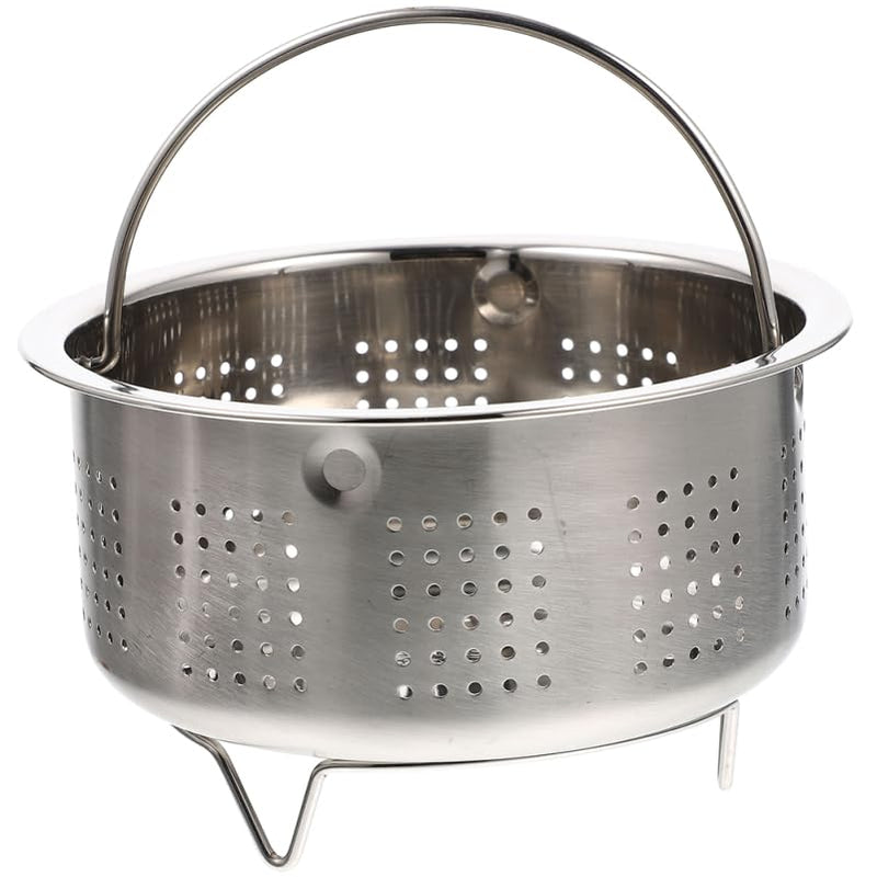 Stainless Steel Steamer Basket 6.88 X 6.88 X 3.74 in Rice Cooker Insert for Steam Cooking Food Steaming Rack for Ramen Pasta Soup Cereal Oatmeal