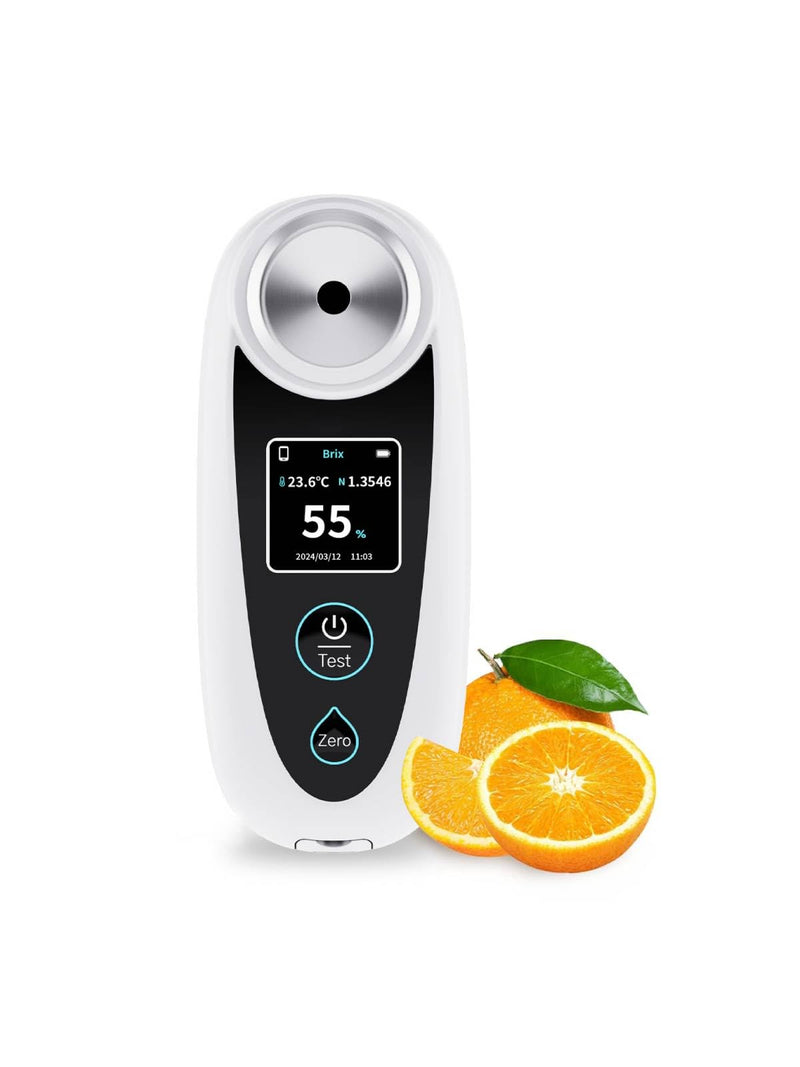 Brix Refractometer 0–35% Brix Range, ±0.2% Precision, Portable & Waterproof – Ideal for Juices, Fruits, Beverages & Food Applications 35%-PP