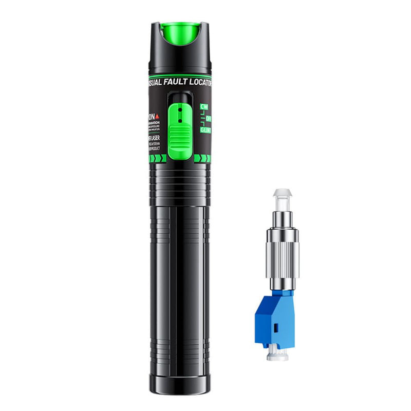 Green Light Visual Fault Locator | 510nm 15-20KM VFL for SC/FC/ST/LC Networks | Telecom & Data Center Pro Tool Green Light 15-20KM