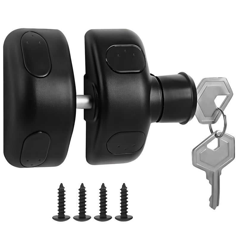 General Purpose Magnetic Gate Latch Side Pull,Lockable Design,Magnetic Gate Latch for Home（Black）