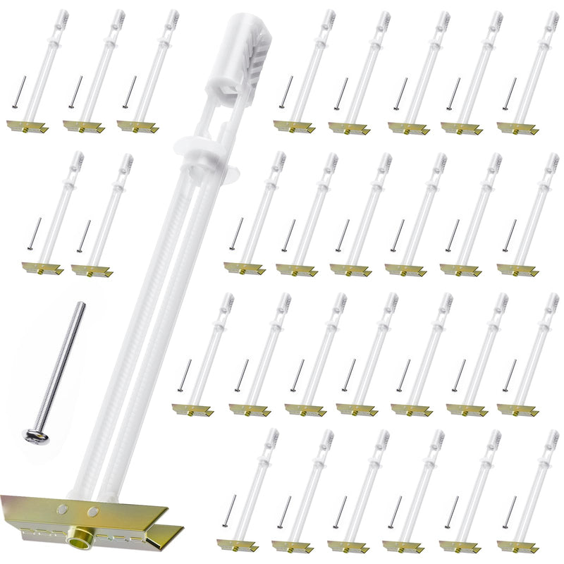 Drywall Anchor with Included Bolts for 1/4”-20, Heavy Duty Hollow Wall Anchors for TV Mounting Kit, Stainless Steel Hollow Wall Anchors Holds up to 270lbs Each in 1/2” Drywall (Pack of 30) 1/4”-20: Pack of 30