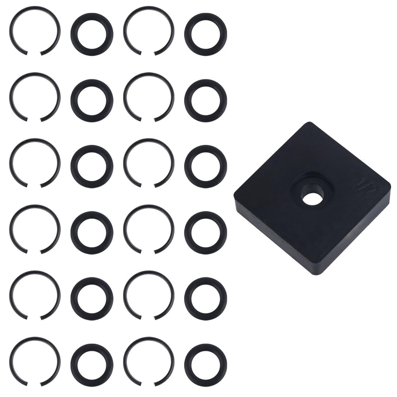 12 Sets 1/2” Impact Retaining Ring Clip, Impact Friction Rings with O-Ring Anvil Install Tool for Electric & Pneumatic Type Wrench