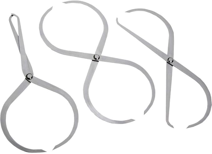 4" Woodworking Caliper Set 3 PIECE-NEW Dual Ended Combined Combo. 4INCH ONE Side + 4INCH Other Side Wood-Turning Lathe.