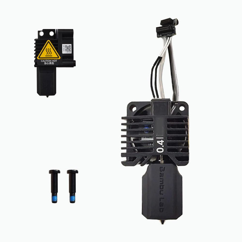 Bamboo Original P1P Hotend P1S Hardened Steel Hotend Kit Set with Fan, Complete Hot End Kit Assembly for Bambu LAB P1S,P1P 3D Printer (0.4MM)