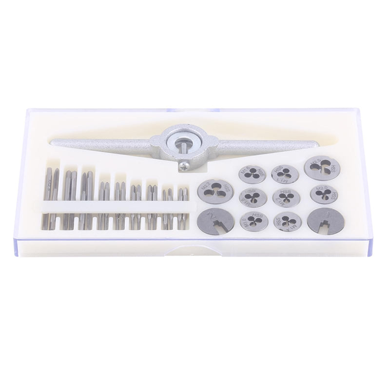 30 Pcs Set Tap and Die Set Metric, Tap Dies Set Hand Tools Kit with Adjustable Wrench M1 M1.1 M1.2 M1.4 M1.6, M1.8 M2.0 M2.2 M2.5