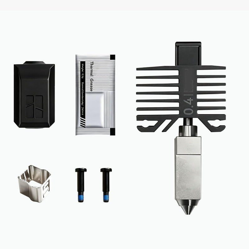 Bamboo Original Hot End Kit with Hardened Steel Nozzle for Bambu Lab P1 X1 Series P1S,P1P,X1C,X1 3D Printer Nozzle Kit (0.4MM)