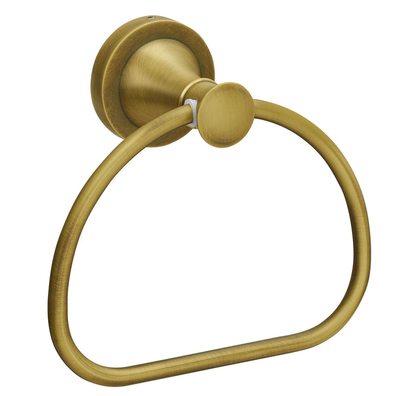 Brass Bathroom Hand Towel Holder, Antique Brass Towel Ring Holder, Wall Mounted Towel Rack Hanger Home Half Round Bathroom Hardware Accessory Modern