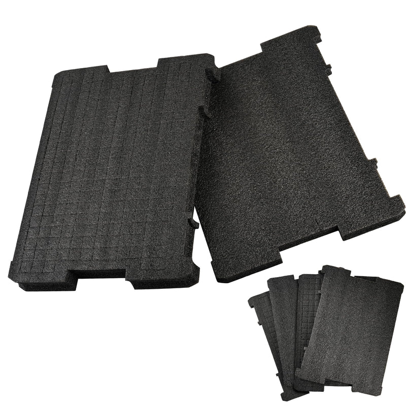 4 Pcs Dwst88801 Tool Boxes Foam for Dewalt Tstak Organizer Packout Foam Insert DWST17808, DWST17807, DWST17805 Customizable, Durable & Tool Protective