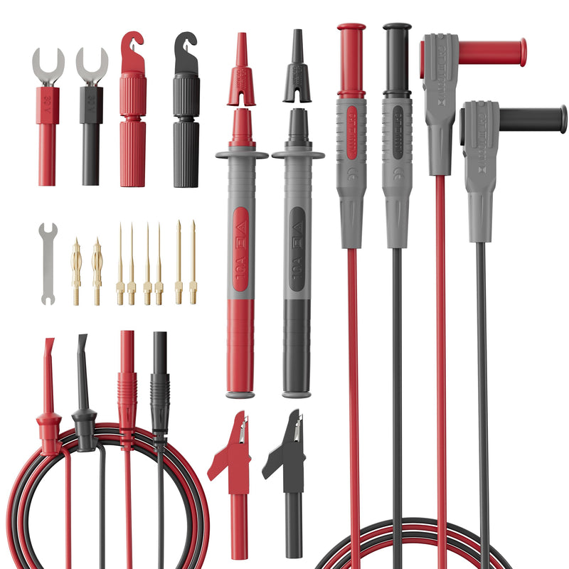 25-Piece Silicone Multimeter Test Lead & Back Probe Kit - Premium Modular Volt Meter Probes with Alligator Clips, 40 in Leads for Automotive Multi Meter Digital & Ohm Meter