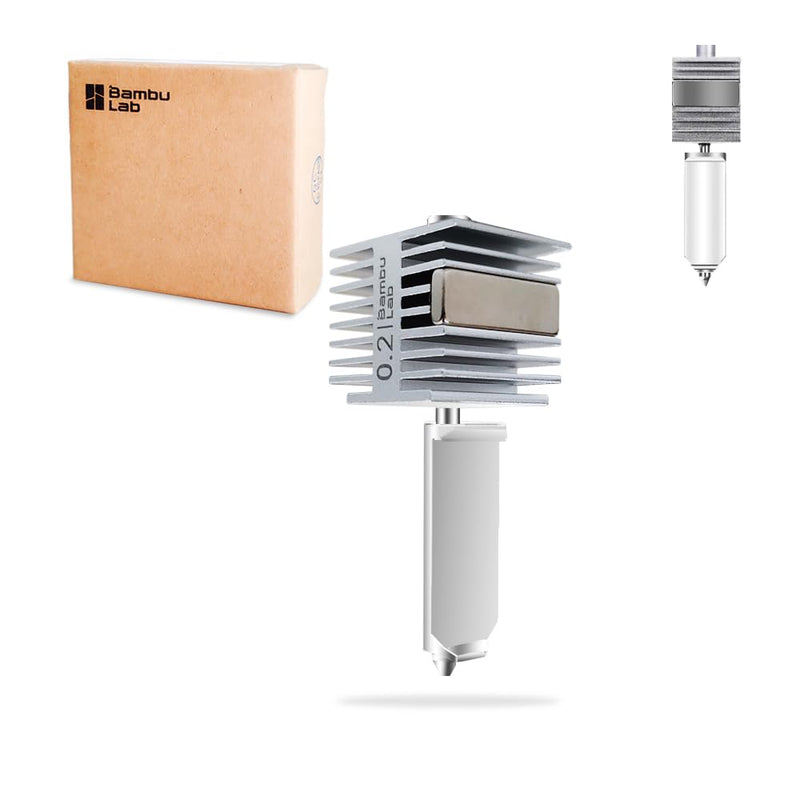 Bamboo Lab Original A1 Mini Magnetic Stainless Steel Hotend Kit with 0.2mm Nozzle, All Metal Hot End for Bambu Lab A1 Mini A1 3D Printer
