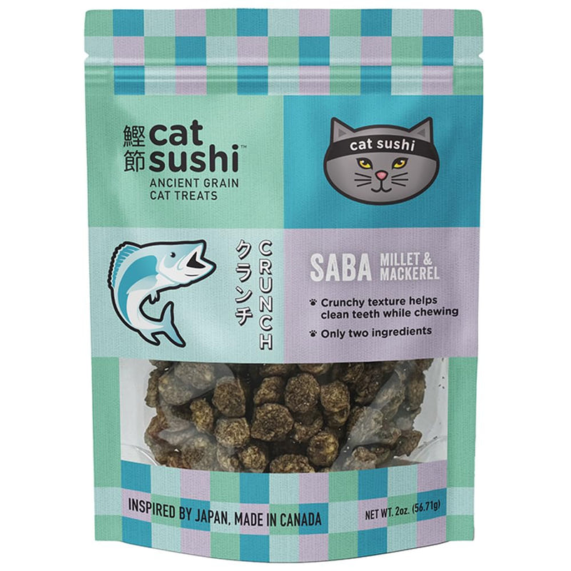 Cat Sushi Crunchy Millet Treats, Just 2 Ingredients, Mackerel 2oz 2 Ounce (Pack of 1)