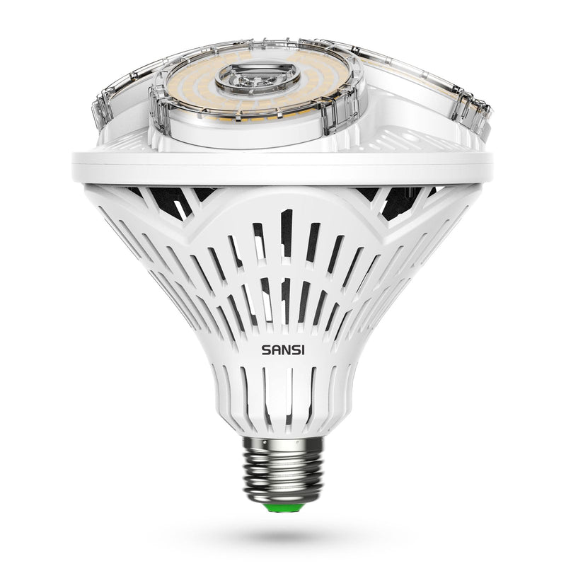 SANSI 8000 Lumens BR40 LED Light Bulb, Bright 500W Equivalent E26 LED Bulb, 5000K Daylight Non-Dimmable 25,000-Hour Lifetime, Safe 50W Bulb for Garage Office Stadium Supermarket