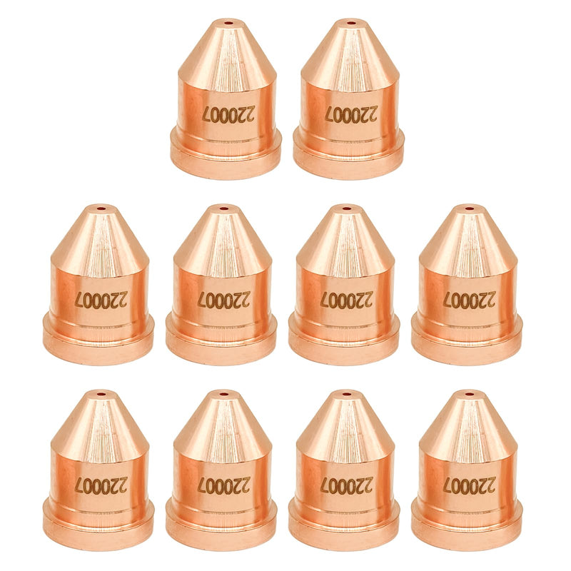10Pcs 220007 Nozzle Tip 60A Plasma Consumables for Hypertherm PMX 1000 1250 1650 Torch