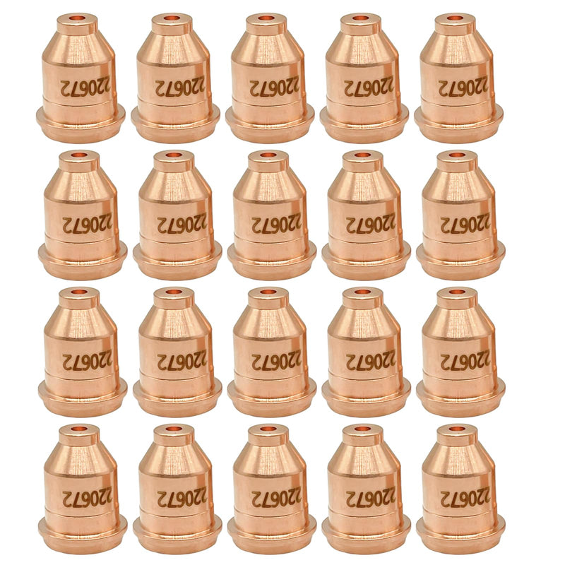 20Pcs 220672 Gouging Nozzle Tip for Hypertherm PMX45 T45V Plasma Cutting Torch Consumables