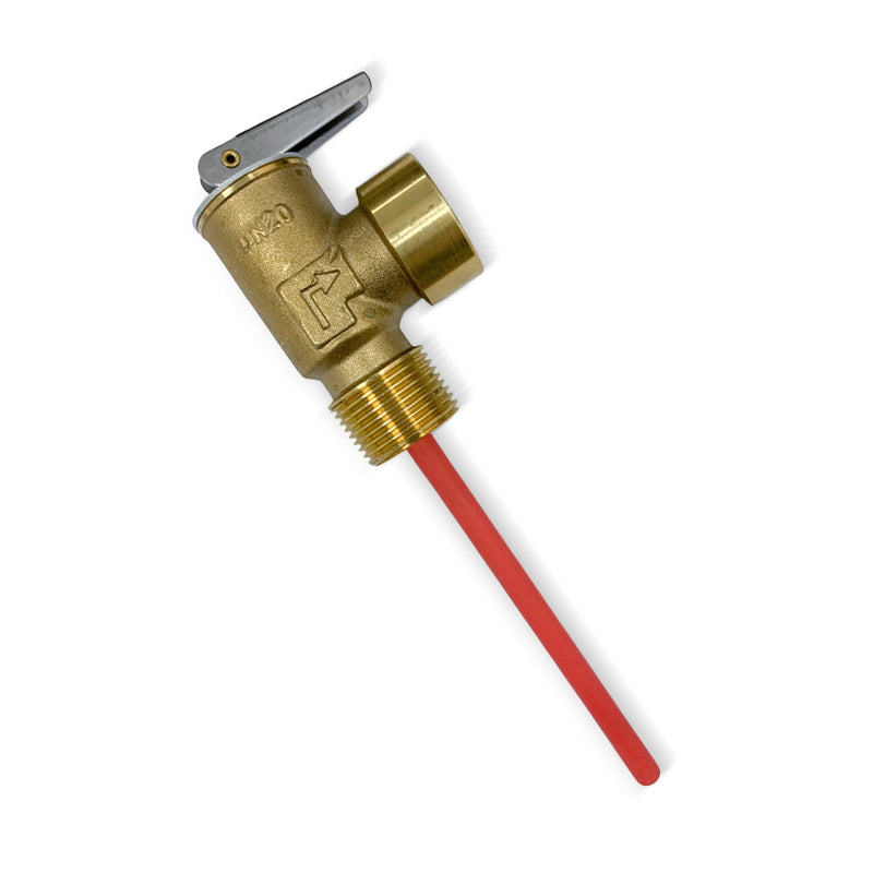 Upgrade 3/4" NPT Thread 210°F 150 PSI Temperature Pressure Relief Valve for Suburban RV Water Heaters, Thickened Brass Safety Valve for Hot Water Heaters and Tanks with Extended Probe 0.75 Inch