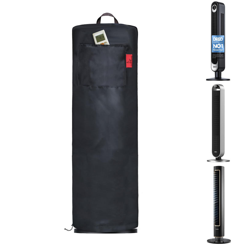 Indoor Tower Fan Cooler Cover, Fits Dreo Evaporative Air Cooler and 42 Inch Oscillating Fan, LASKO Pinnacle 40", Apex 42", Oscillating 42.5" Bladeless Standing Fan Portable Round Cover (13"D × 41"H) 13"D × 41"H