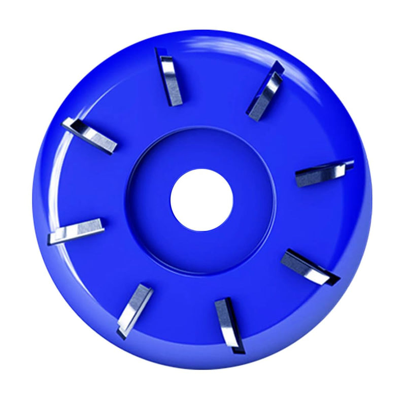 Wood Turbo Carving Disc 8 Teeth for Angle Grinder 4 or 4 1/2" with 5/8" Arbor Upgraded, DIY Wood Carving Tools Cutting Wheel for Fast Shaping(Arc Blade) 8 Teeth Arc Blade Blue