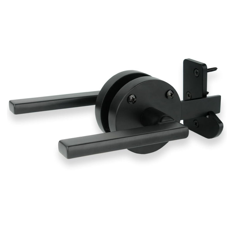 Double Sided Gate Latch for Wooden Fence Heavy Duty Swinging Door Latch Self Locking Gate Latch Gate Hardware for Wood Gates (R-Right hinged Door Handle) R-Right hinged door handle