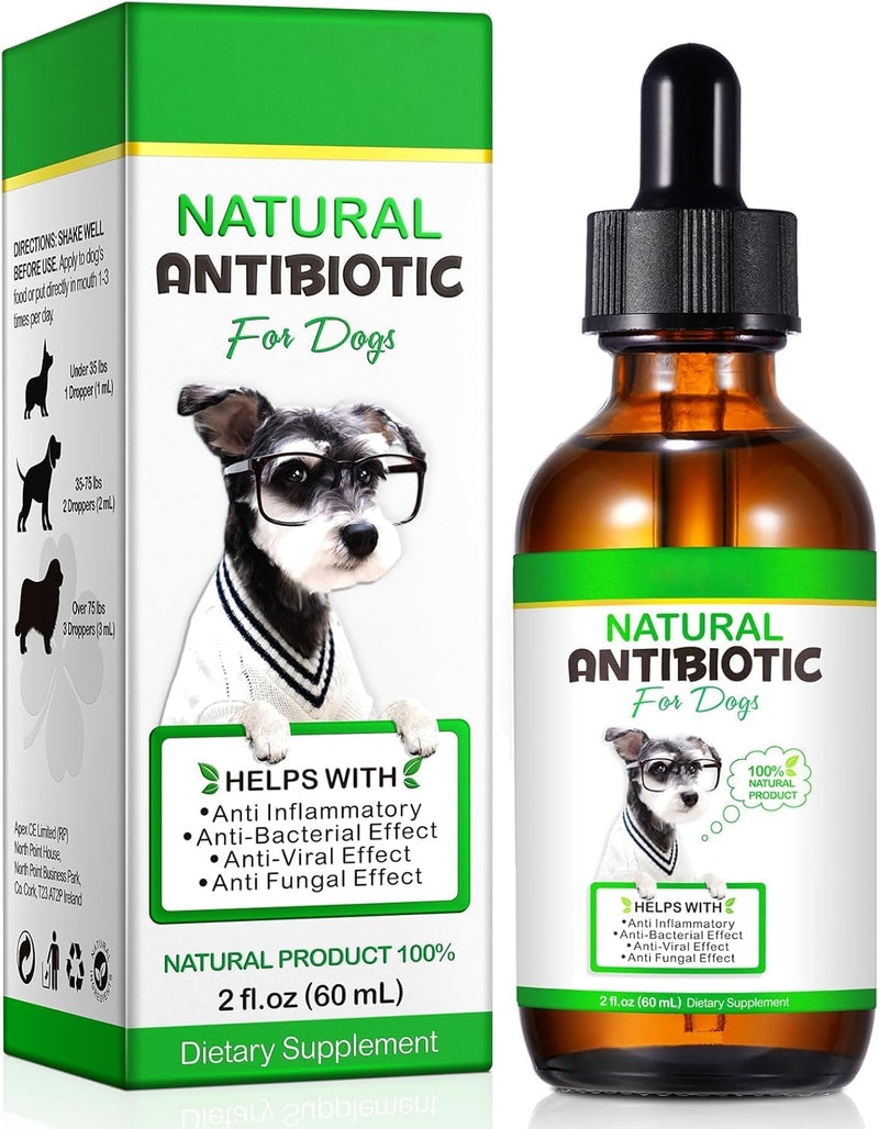 Natural Antibiotics for Dogs, Pet Supplements, 2 Fl Oz / 1 Pack Dogs Multivitamin, Dog Antibiotic, Supports Dog Allergy Itch Relief, Bacon Flavor - NewNest Australia