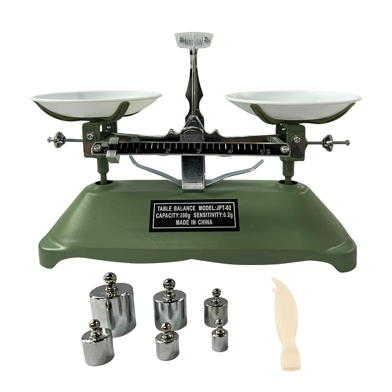 TADA 200g/0.2g Mechanical Balance Scale for Classroom Teaching Tool | Calibration Weights for Science Lab