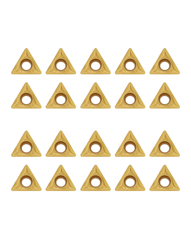 20Pcs TCMT32.52 TCMT16T308 Carbide Turning Inserts, Replacement Turning Inserts Cutting Tools for Steel Parts and Stainless Steel, Lathe Turning Tools for STFCR Turning Tool Holder 20