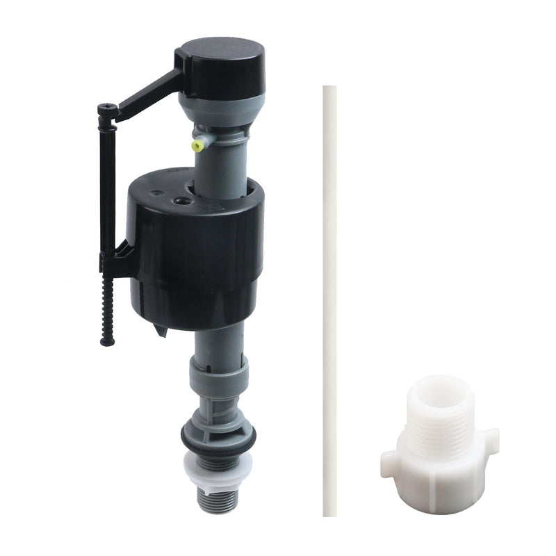 KUMGROT Universal Toilet Fill Valve Replacement Kit Black Easy Installation Toilet Parts Inside Tank Kits with Reducing Coupling with Coupling