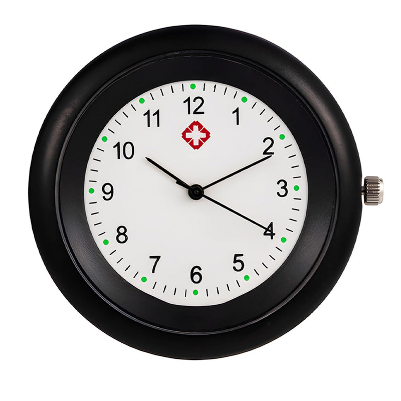 Nurse Silent Fob Watch for Medical Students, Doctors & Nurses Waterproof Black Chest Watch for Exams, Clinicals, Pulse Counting with Box