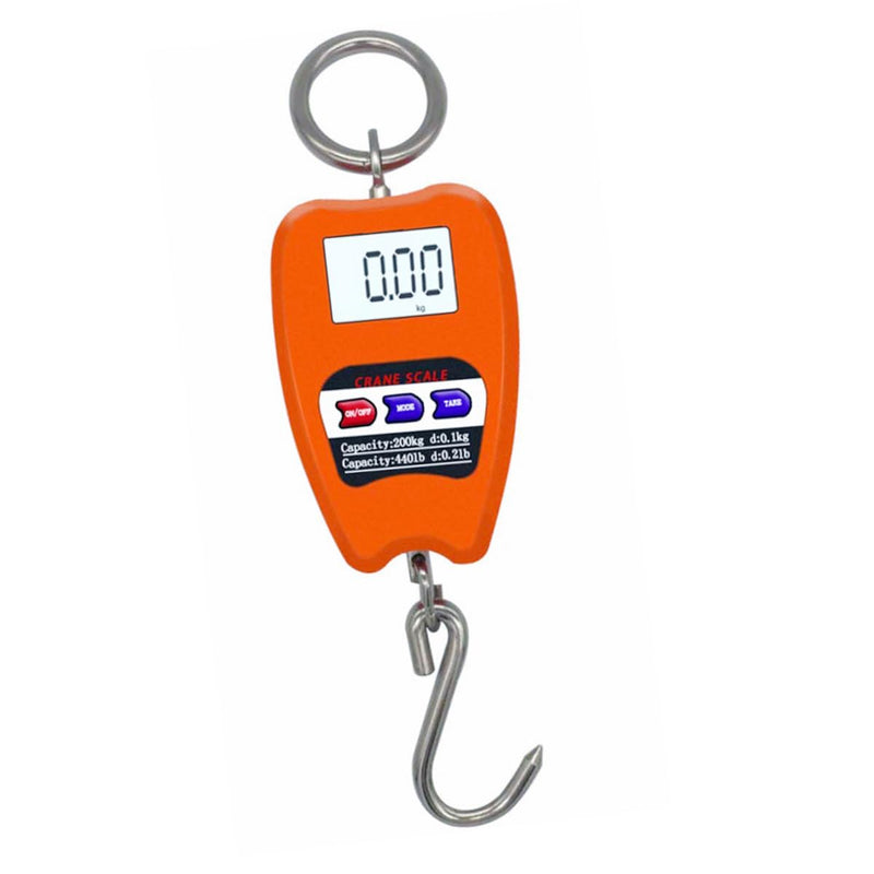 Hanging Weight Scale Industrial Heavy Duty for Farm, Hunting, Bow Draw Weight, Big Fish & Hoyer Lift with Accurate Sensor Digital, Professional (200kg/orange) 200kg/orange