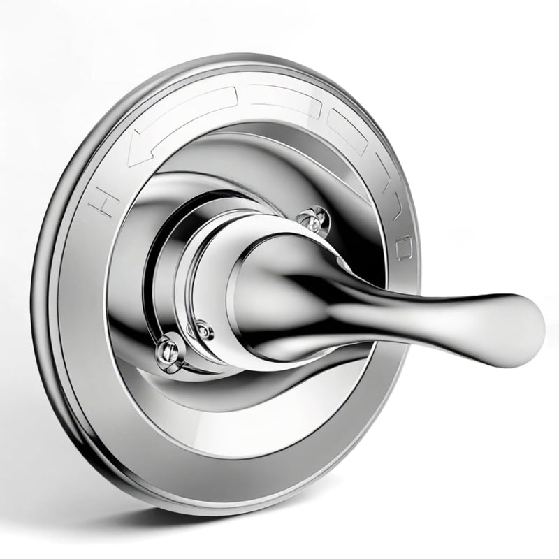 T13020-BL Shower Handle Trim Kit Compatible with Del ta R10000 Series Valve, Replacement Part for Del ta Classic 13 14 Series Single-Function Chrome Shower Trim Kit, Cartridge Not Included