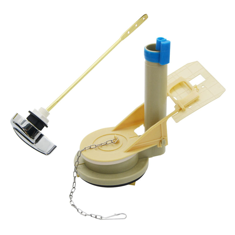 Toilet Flush Valve & WC Lever Replacement Parts,Side Mount Flush Handle Kit,9.8-Inch Solid Copper Rod with Chain,Compatible with 3-Inch One-Piece Toilets,TOTO THU Series Tank Repair Parts Toilet Flush Valve&Lever