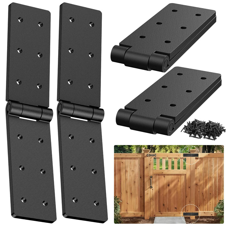 Heavy Duty Gate Hinges, 270 Degree Outdoor Hinge, Heavy Duty Hinges for Wood Fence, Shed, Barn Door, Outdoor Door (4 Pack) 4