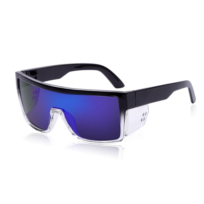 Polarized Safety Sunglasses UV400 Protection ANSI Z87.1 Certified Clear Blue Mirror
